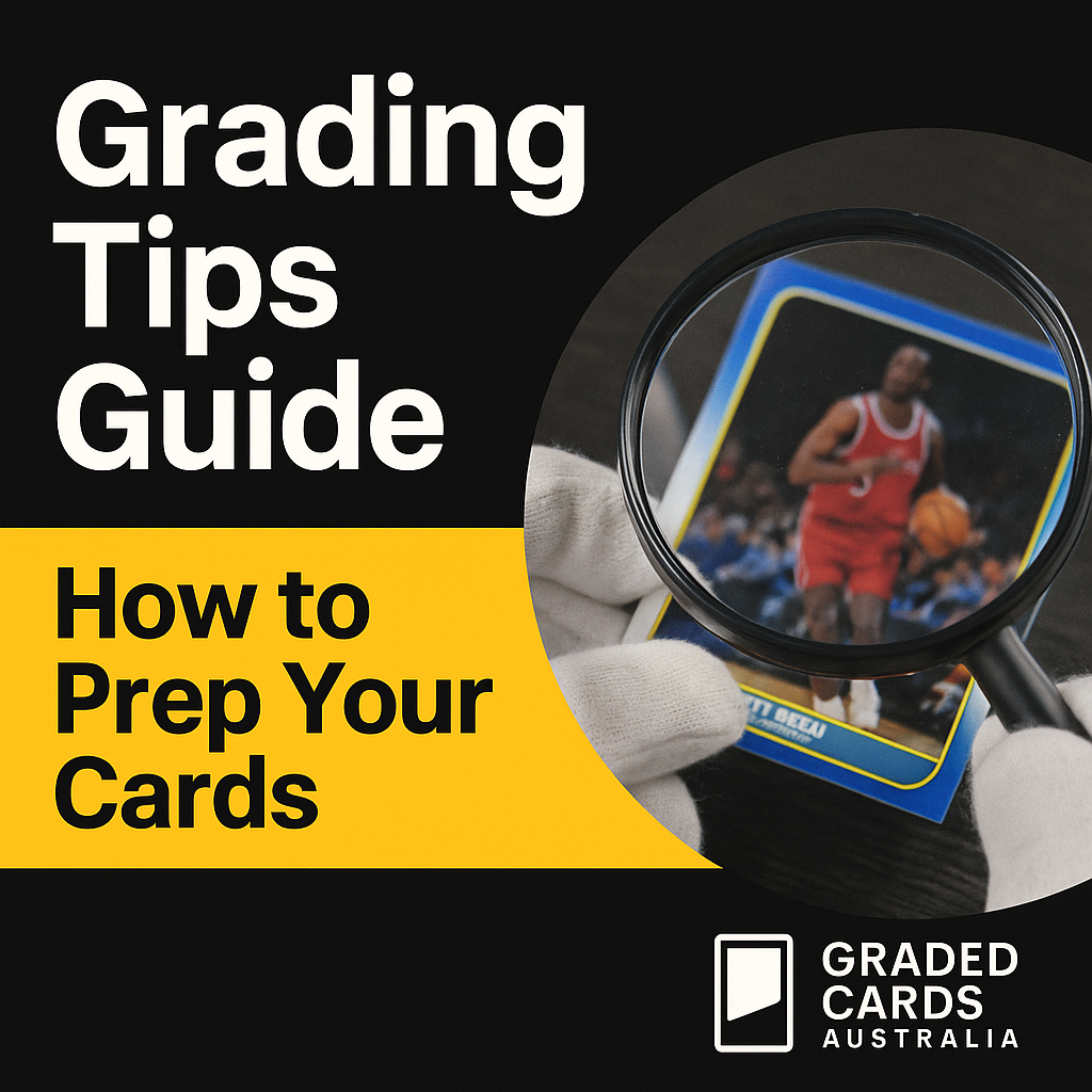 Grading Tips Guide: How to Prepare Your Cards for PSA, SGC, BGS & More Graded Cards Australia Grading Tips Guide: How to Prepare Your Cards for PSA, SGC, BGS & More Graded Cards Australia