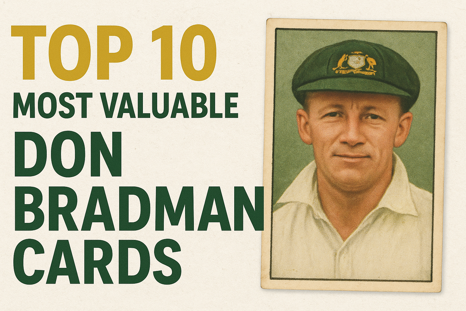 Top 10 Most Valuable Don Bradman Cards Every Collector Should Know – Graded  Cards Australia