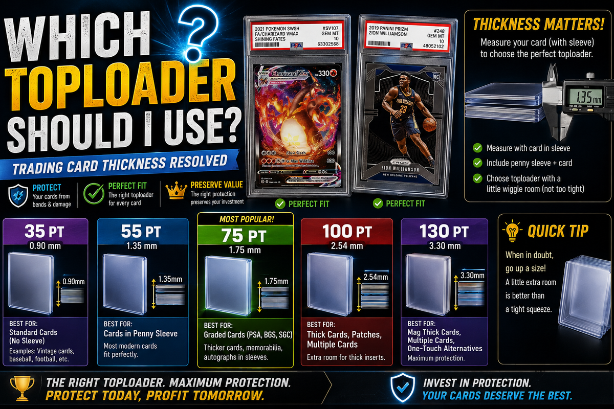 Which Toploader Should I Use? Trading Card Thickness Resolved