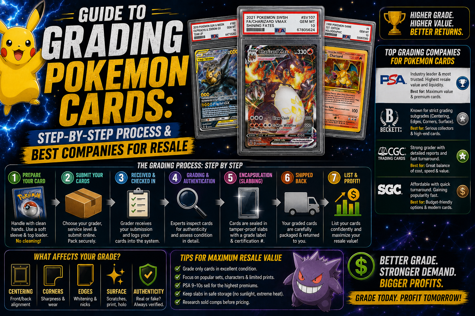 Guide to Grading Pokemon Cards: Step-by-Step Process & Best Companies for Resale