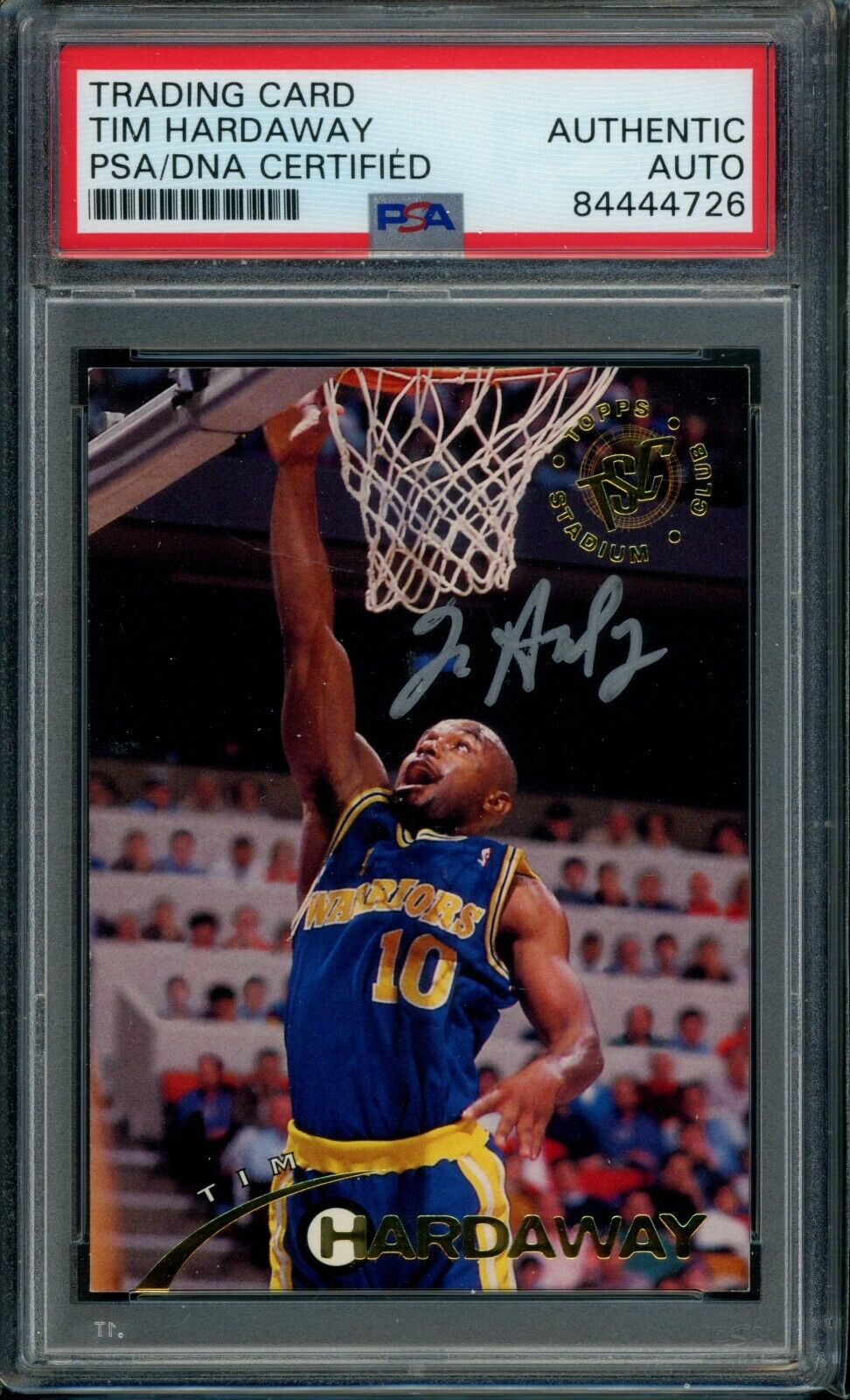 1994-95 Topps Stadium Club Autograph Tim Hardaway PSA DNA Certified
