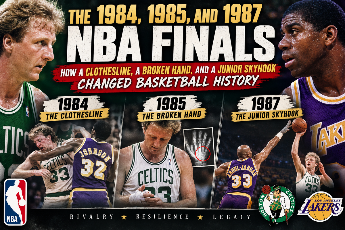 The 1984, 1985, and 1987 NBA Finals: How a Clothesline, a Broken Hand, and a Junior Skyhook Changed Basketball History