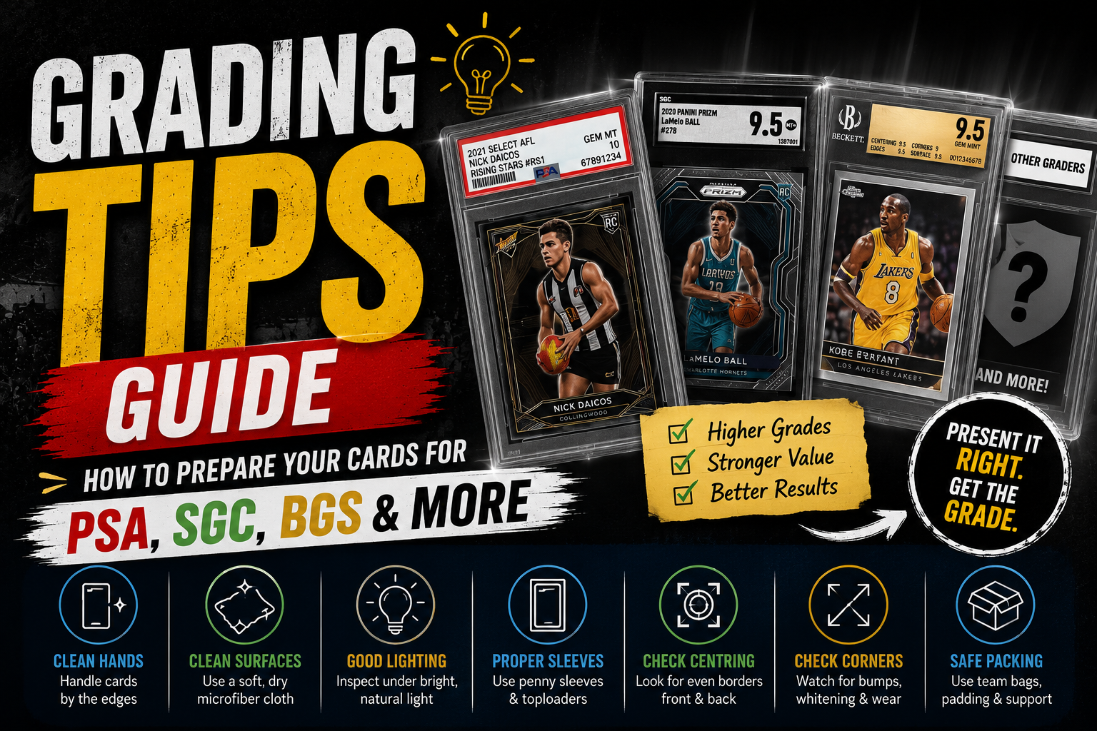 Grading Tips Guide: How to Prepare Your Cards for PSA, SGC, BGS & More