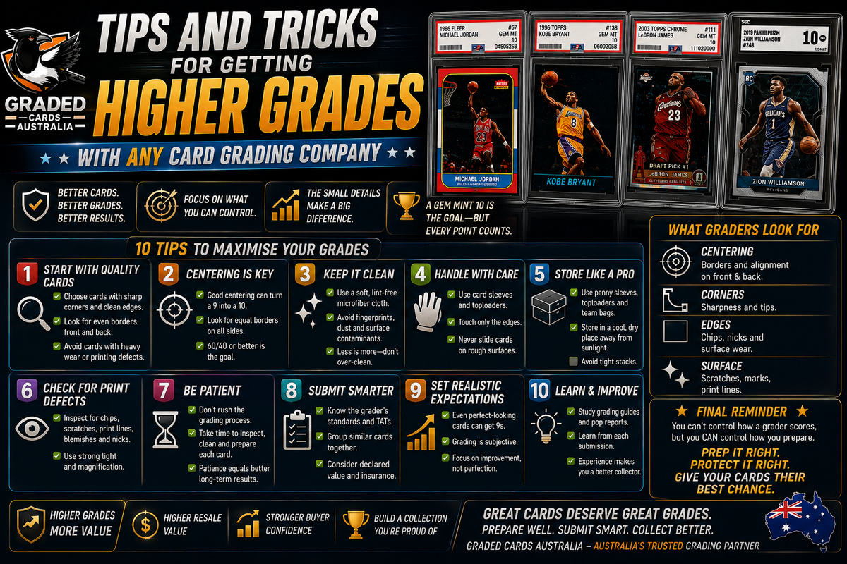 Tips and Tricks for Getting Higher Grades with Any Card Grading Company