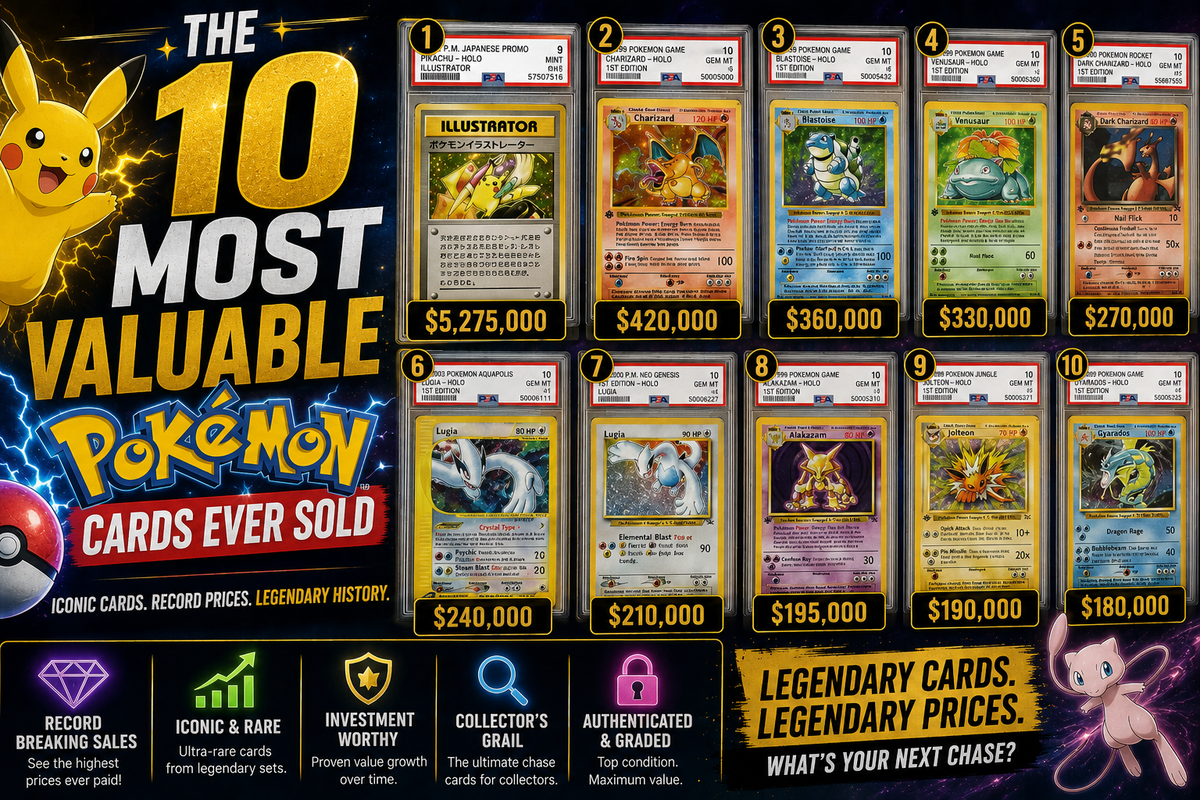 The 10 Most Valuable Pokémon Cards Ever Sold