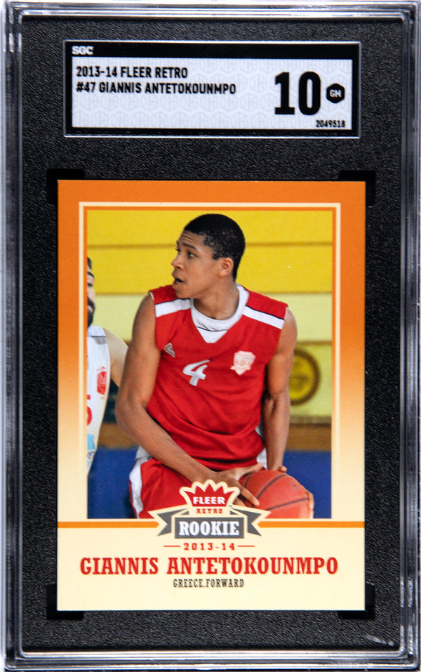 2013-14 Fleer Retro Giannis Antetokounmpo Graded SGC 10
