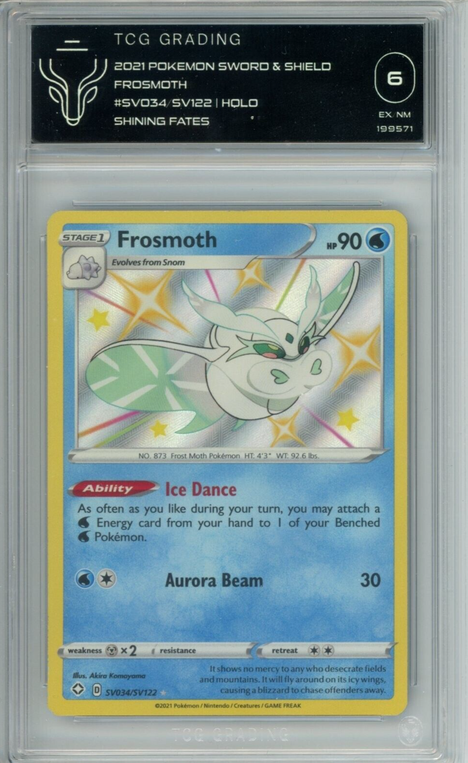 2021 Pokemon Sword and Shield Frosmoth Graded TCG 6