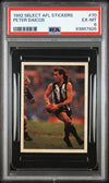 1992 Select AFL STICKERS #70 Peter Daicos Graded PSA 6 RARE POP 1 Collingwood