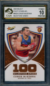 2024 Select AFL 100 MILESTONE GAMES Conor McKenna Graded CGA 10 Brisba