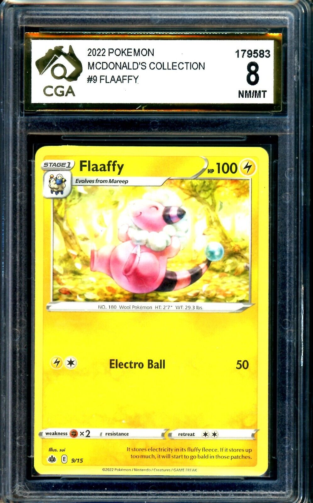 2022 Pokemon McDonald's Collection FULL SET GRADED 1-15 CGA Graded TCG