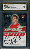 2010 Select Prestige AFL DRAFT PICK SIGNATURE Gary Rohan Graded CGA 9