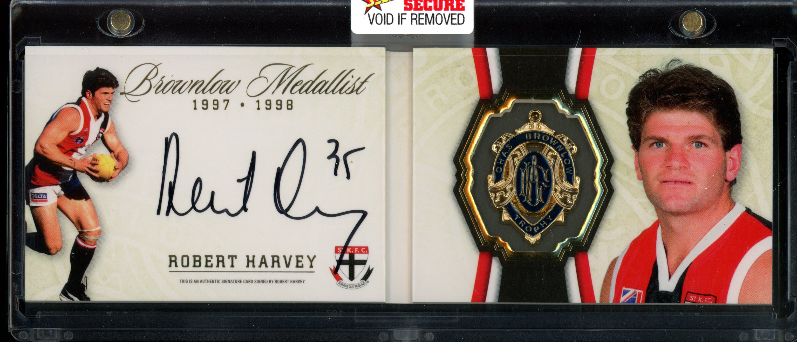 2024 Select AFL BROWNLOW MEDALIST Series Robert Harvey AUTOGRAPH